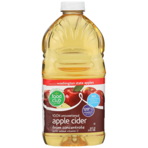 100% Unsweetened Apple Cider From Concentrate With Added Vitamin C