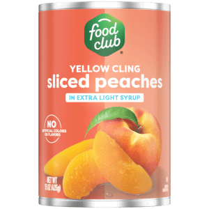 Food Club Yellow Cling Sliced Peaches in Extra Light Syrup 15 oz