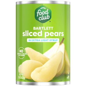 Food Club Bartlett Sliced Pears in Extra Light Syrup 15 oz