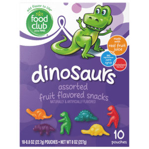 Food Club Dinosaurs Assorted Fruit Flavored Snacks 10 ea