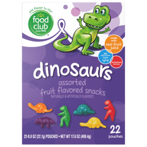 Food Club Dinosaurs Assorted Fruit Flavored Snacks 22 ea