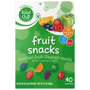 Food Club Assorted Fruit Snacks Pouches 40 ea