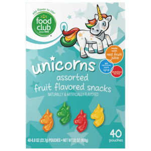 Food Club Unicorns Assorted Fruit Flavored Snacks 40 ea