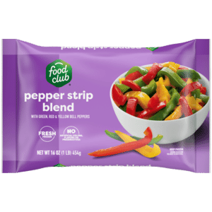 Food Club Pepper Strip Blend With Green  Red and Yellow Bell Peppers 16 oz