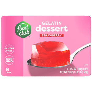 Food Club Strawberry Gelatin Dessert 6 ea