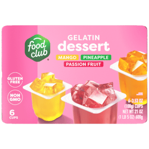 Food Club Mango/Pineapple/Passion Fruit Gelatin Dessert 6 ea