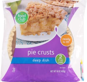 Food Club 9 Inch Deep Dish Pie Crusts 2 ea