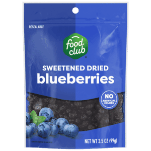 Food Club Dried Sweetened Blueberries 3.5 oz