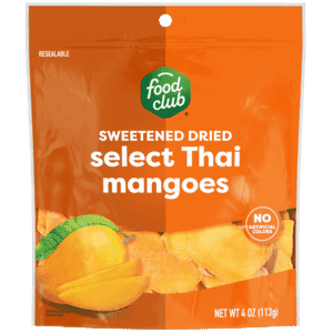 Food Club Dried Sweetened Select Thai Mangoes 4 oz