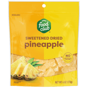 Food Club Dried Sweetened Pineapple 6 oz