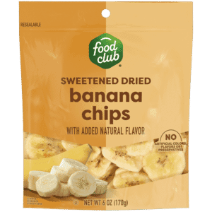 Food Club Sweetened Dried Banana Chips 6 oz
