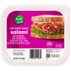 Food Club Uncured Hard Salami 7 oz