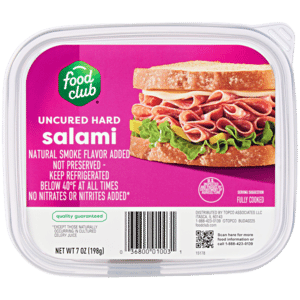 Food Club Uncured Hard Salami 7 oz