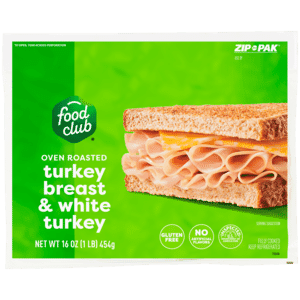 Food Club Oven Roasted Turkey Breast & White Turkey 16 oz