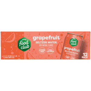 Food Club Grapefruit Seltzer Water 12 – 12 fl oz Cans