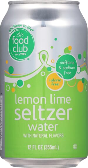 Food Club Lemon Lime Seltzer Water 12 fl oz