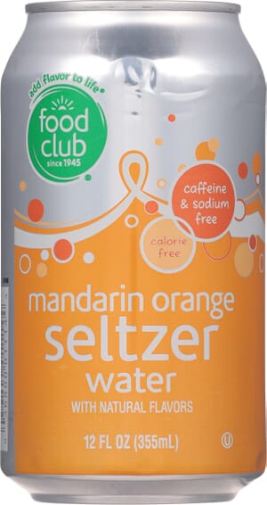 Food Club Mandarin Orange Seltzer Water 12 fl oz