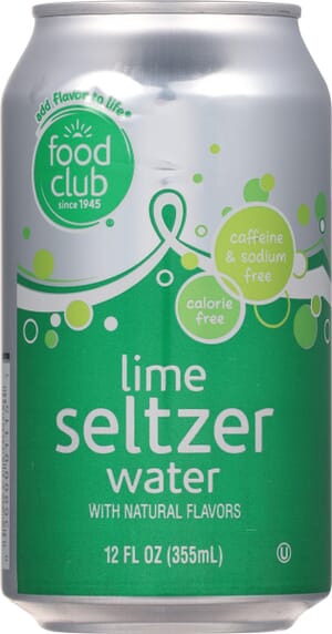 Food Club Lime Seltzer Water 12 fl oz