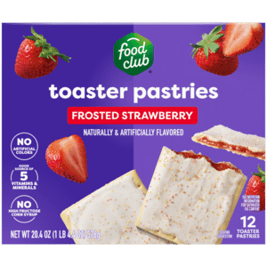 Food Club Frosted Strawberry Toaster Pastries 12 Each