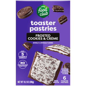 Food Club Frosted Cookies & Creme Toaster Pastries 6 Each