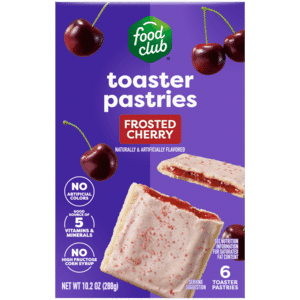 Food Club Frosted Cherry Toaster Pastries 6 Each