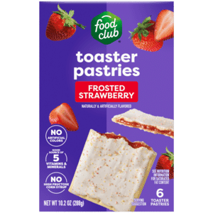 Food Club Frosted Strawberry Toaster Pastries 6 Each