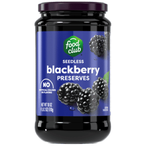 Food Club Seedless Blackberry Preserves 18 oz