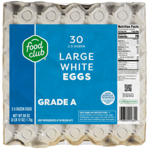Food Club White Large Eggs 30 Each