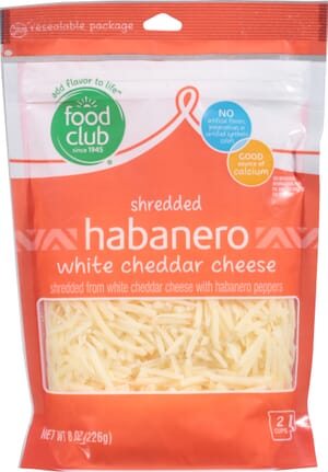 Food Club Habanero Shredded Cheese 8 oz