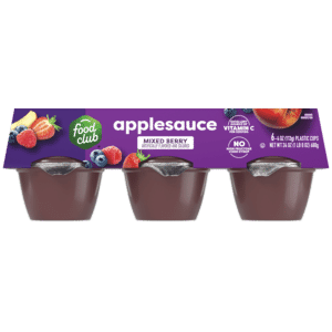 Food Club Mixed Berry Applesauce 6 – 4 oz Cups