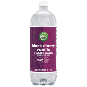 Food Club Black Cherry Vanilla Seltzer Water 33.8 fl oz