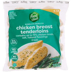 Food Club Boneless Skinless Ice Glazed Chicken Breast Tenderloins 64 oz