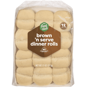 Food Club Brown ‘n Serve Dinner Rolls 12 Rolls