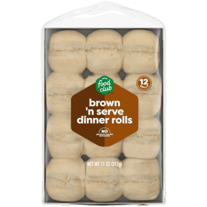 Food Club Brown ‘n Serve Dinner Rolls 12 Rolls