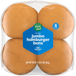Food Club Enriched Jumbo Hamburger Buns 8 Each