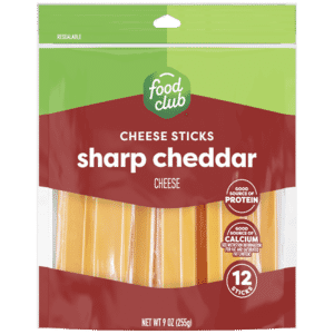 Food Club Sharp Cheddar Cheese Sticks 12 Sticks