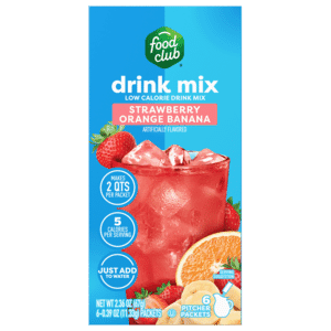 Food Club Strawberry Orange Banana Drink Mix 6 – 0.39 oz Packets