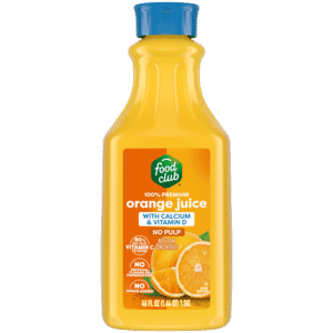 Food Club 100% Premium No Pulp Orange Juice with Calcium & Vitamin D 46 fl oz
