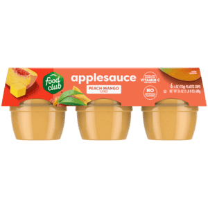 Food Club Peach Mango Flavored Applesauce 6 – 4 oz Cups