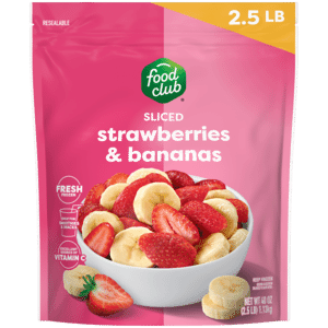 Food Club Sliced Strawberries & Bananas 40 oz