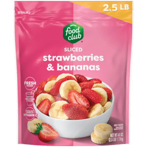 Food Club Sliced Strawberries & Bananas 40 oz