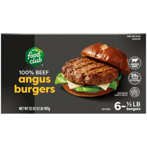 Food Club Angus Beef Burgers 6 – 0.33 lb Each
