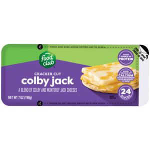 Food Club Cracker Cut Colby Jack Cheese Slices 24 Each
