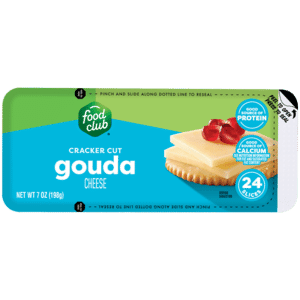 Food Club Cracker Cut Gouda Cheese Slices 24 Each