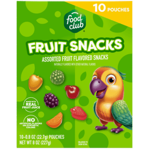 Food Club Assorted Fruit Flavored Snacks 10 – 0.8 oz Pouches