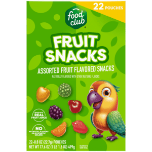 Food Club Assorted Fruit Flavored Snacks 22 – 0.8 oz Pouches