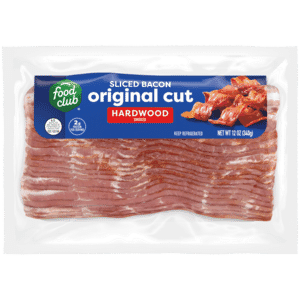 Food Club Original Cut Hardwood Smoked Sliced Bacon 12 oz