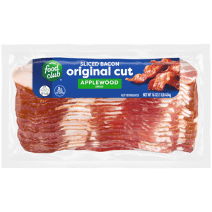 Food Club Original Cut Applewood Smoked Sliced Bacon 16 oz