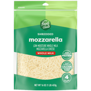 Food Club Shredded Whole Milk Cheese 16 oz