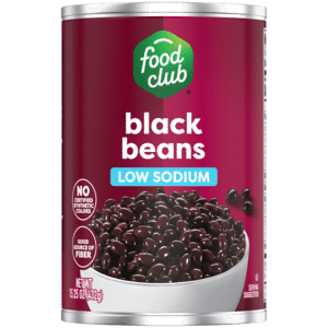 Food Club Low Sodium Black Beans 15.25 oz